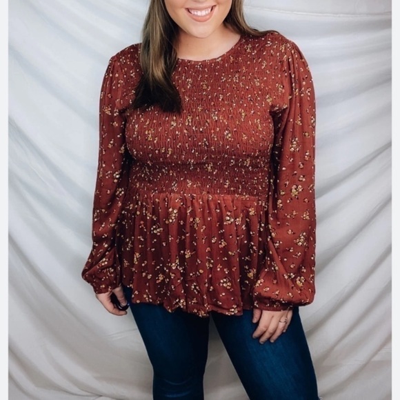 JODIFL Tops - Jodifl Make This Moment Red Floral Blouse